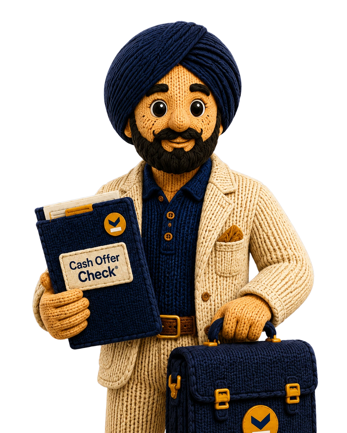YourPropertyCheck knitted mascot